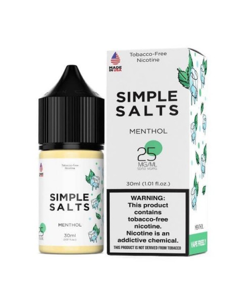 Menthol Tobacco Free Nicotine Salt Juice by Simple Salts