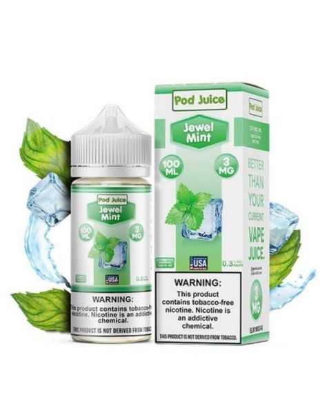 Jewel Mint Tobacco Free Nicotine Vape Juice by Pod Juice