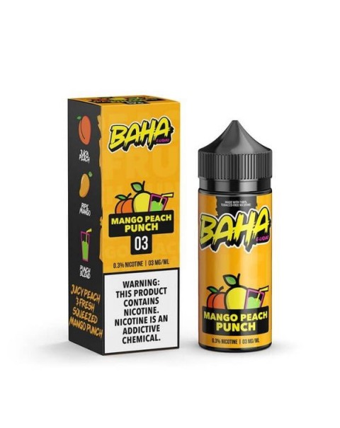 Mango Peach Punch Tobacco Free Nicotine Vape Juice by Baha