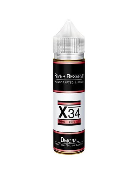 X-34 Tobacco Free Nicotine E-liquid by River Reserve