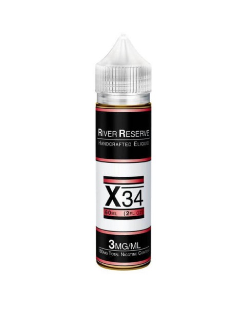 X-34 Tobacco Free Nicotine E-liquid by River Reserve