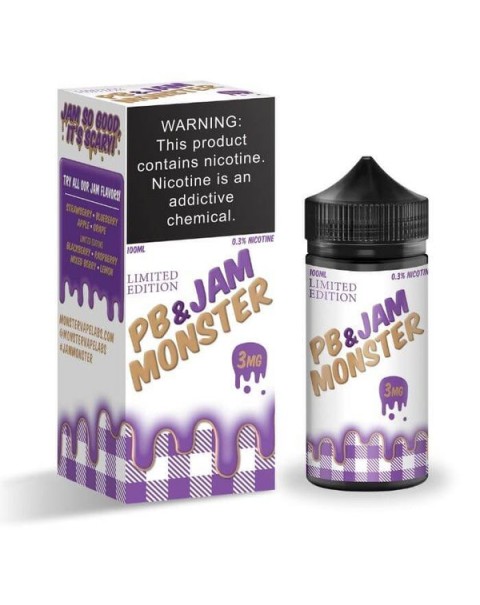 PB & Jam Monster Grape Tobacco Free Nicotine Vape Juice by Jam Monster