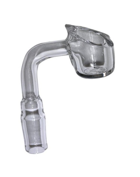 Quartz Banger Clear Slanted Smoking Pipe Accessories by Royale Glass